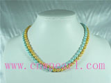 alternated color freshwater pearl necklace